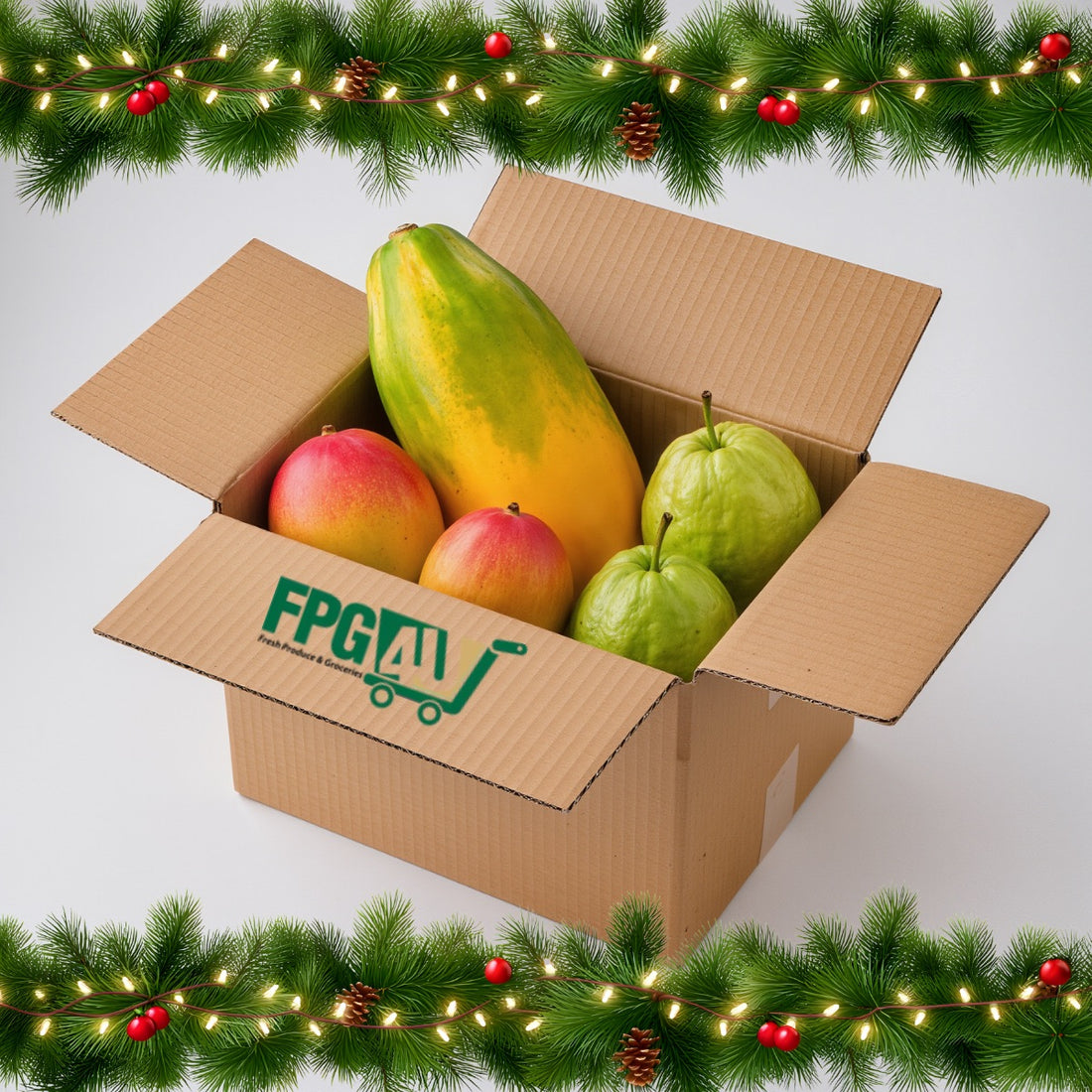 Tropical Fruit Box | Mangoes, Papaya &amp; Guava | Fresh Tropical Trio Delivery UK