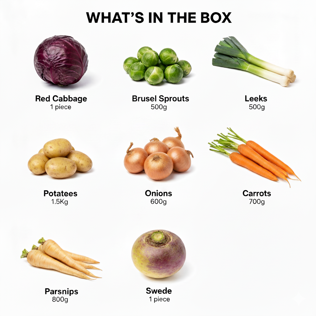 Christmas Veg Box – Medium | Fresh Seasonal Vegetables | FPG4U